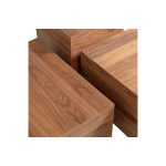 Set V 3 - Pim Bijzettafels Hout Walnoot