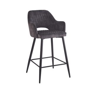 Barkruk Club Velvet Antraciet