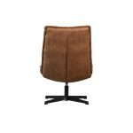 Nika Draaifauteuil Leerlook Cognac