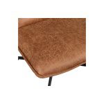 Nika Draaifauteuil Leerlook Cognac