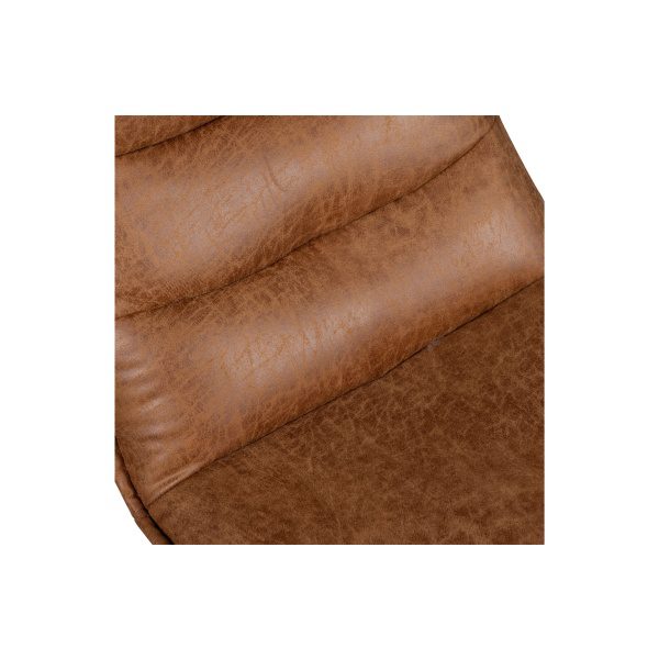 Nika Draaifauteuil Leerlook Cognac