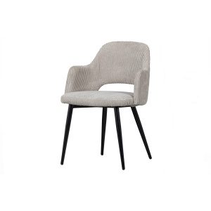 Ferdy Eetkamerstoel Met Grove Rib Pearl