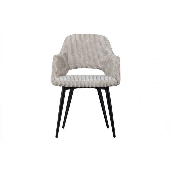 Ferdy Eetkamerstoel Met Grove Rib Pearl