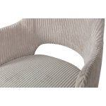 Ferdy Eetkamerstoel Met Grove Rib Pearl