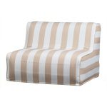 Sit On Air Opblaasbare Fauteuil Gestreept Zand/wit