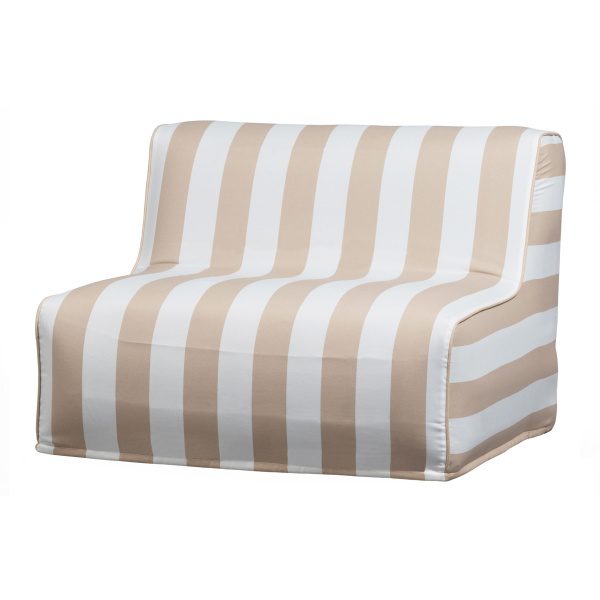 Sit On Air Opblaasbare Fauteuil Gestreept Zand/wit
