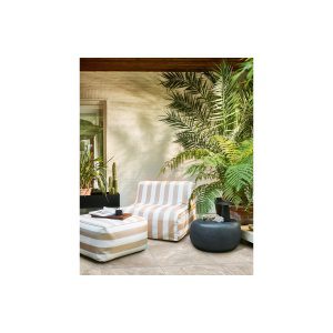 Sit On Air Opblaasbare Fauteuil Gestreept Zand/wit