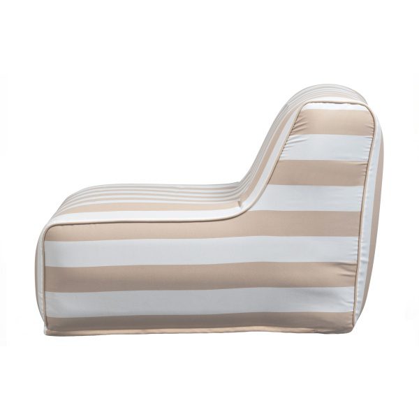 Sit On Air Opblaasbare Fauteuil Gestreept Zand/wit