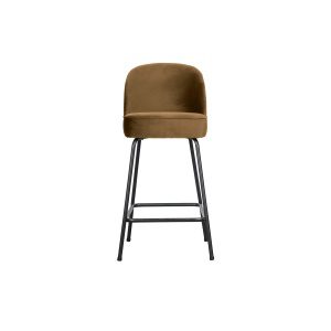 Vogue Barstoel 65cm Fluweel Honing Geel