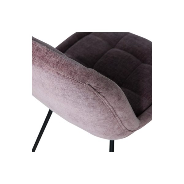 Crate Eetkamerstoel Glanzend Fluweel Mauve