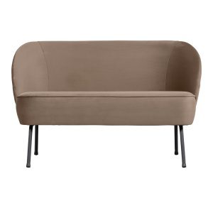 Vogue 2-zits Bankje Fluweel Khaki