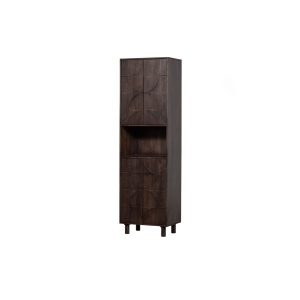 Draw 4-deurs Opbergkast Met Open Vak Mango Hout Walnoot