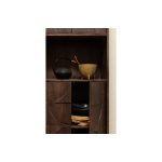 Draw 4-deurs Opbergkast Met Open Vak Mango Hout Walnoot
