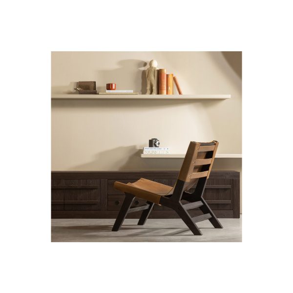 Consume Fauteuil Hout/echt Leer Zwart/bruin