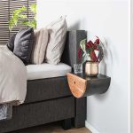 Nachtkastje 1L set/2 half moon / Massief acacia naturel