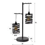 Tafellamp 2L spindle / Slate grey