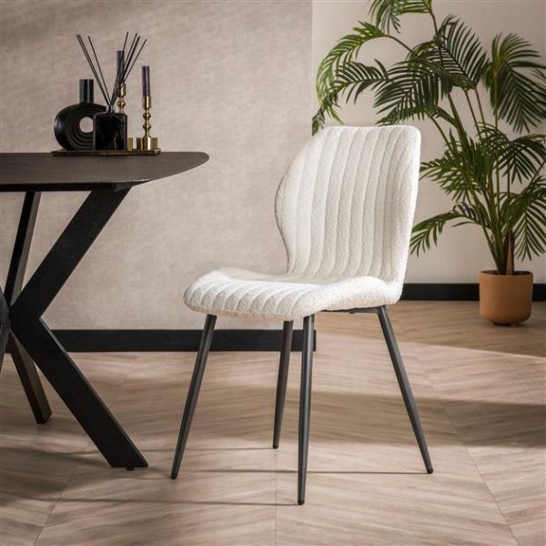 Stoel boucle lendesteun VPE4 / Boucle wit