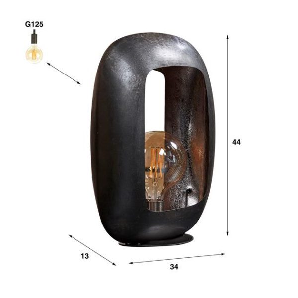 Tafellamp Arch XL / Zwart nikkel
