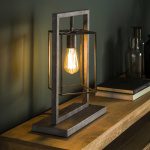 Tafellamp 1L cubic tower / Oud zilver