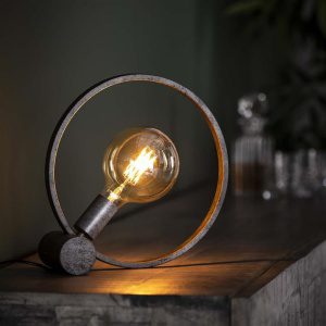 Tafellamp 30 circular / Oud zilver