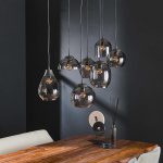 Hanglamp 4+3L mix / Chromed glas