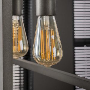 Lichtbron LED [ST64] filament druppel - E27 6W 2100K 450lm dimbaar / Amberkleurig glas