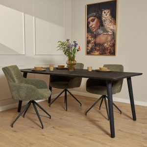 Eettafel Omaha Black 200 cm