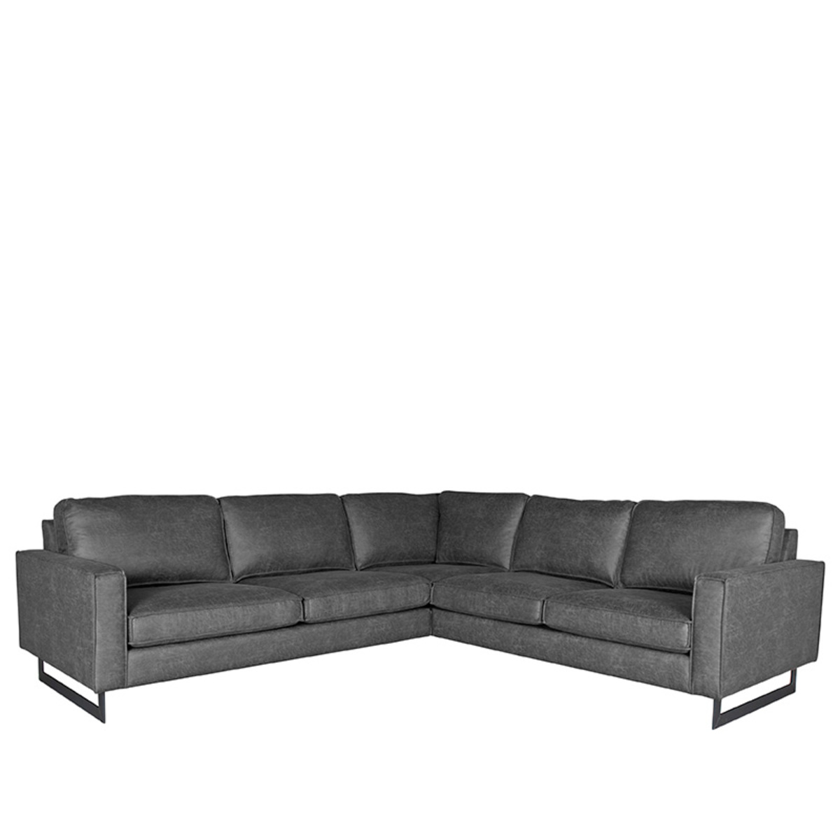 Hoekbank Arezzo - Antraciet - Microfiber - 2-Zits + Hoek + 2-Zits