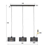 Hanglamp 3L mesh round / Artic zwart