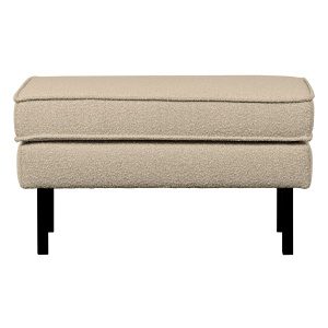 Rodeo Hocker Op Poten BouclÉ Beige