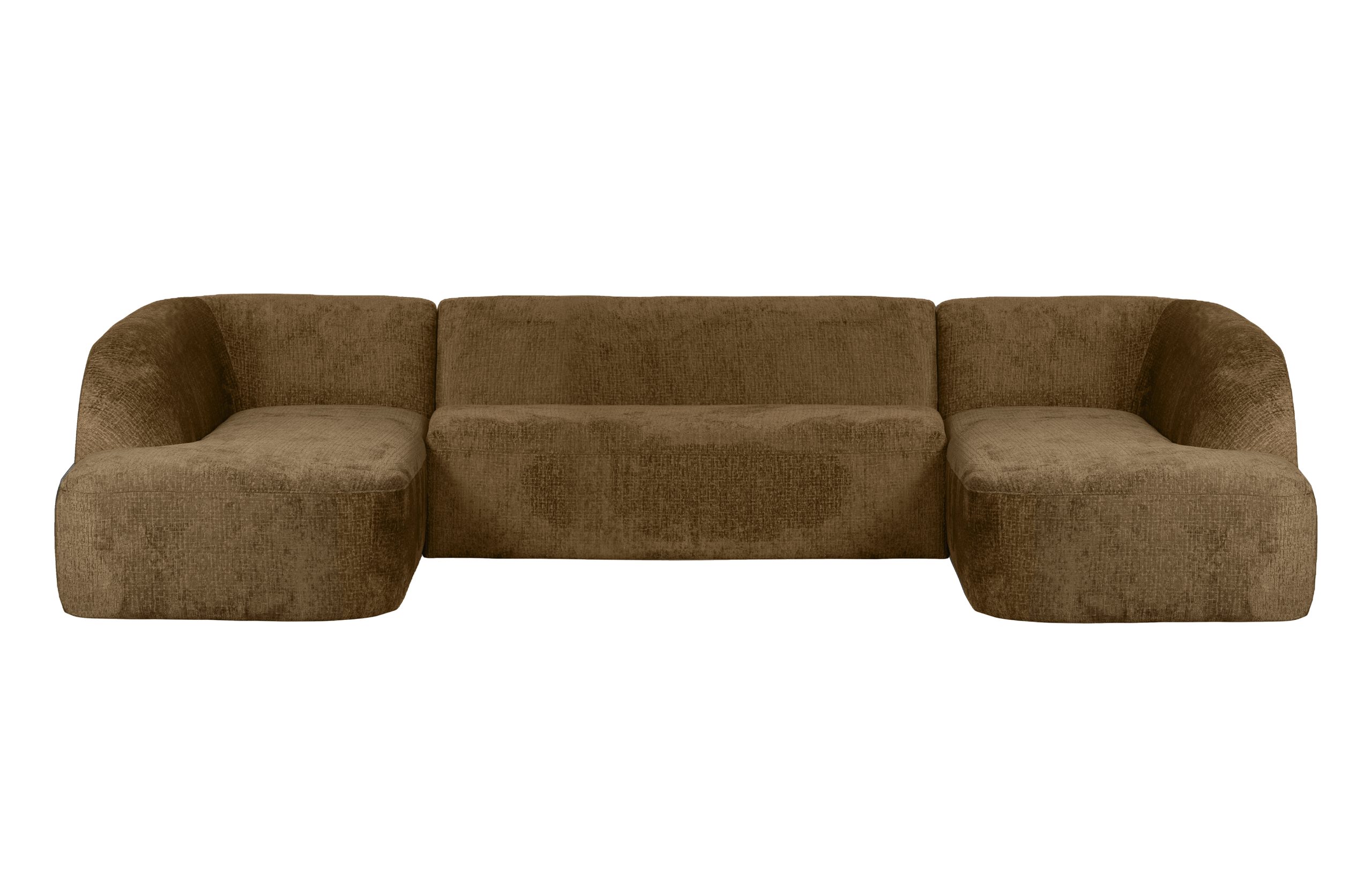 Sloping U-vorm Bank Structure Velvet Brass