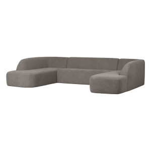 Sloping U-vorm Bank Grijs Melange