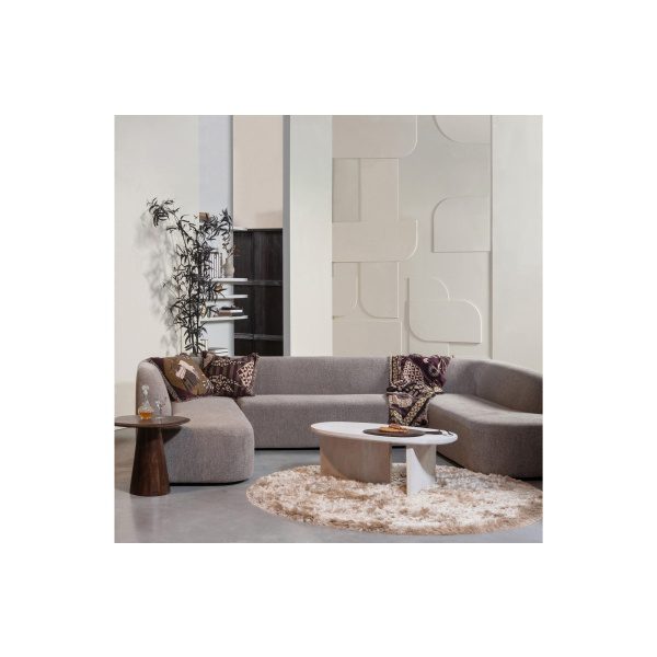 Sloping U-vorm Bank Grijs Melange