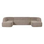 Sloping U-vorm Bank Naturel Melange