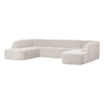 Sloping U-vorm Bank Pearl Melange