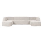 Sloping U-vorm Bank Pearl Melange