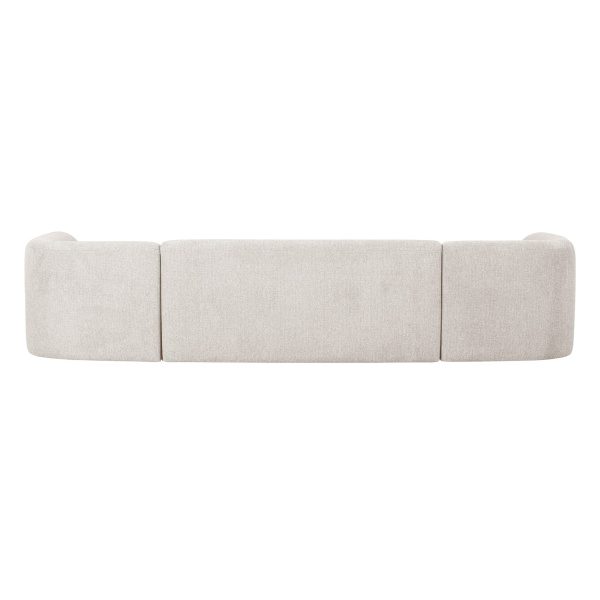 Sloping U-vorm Bank Pearl Melange