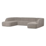 Sloping U-vorm Bank Off White Melange