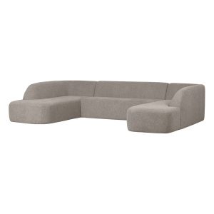 Sloping U-vorm Bank Off White Melange