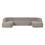 Sloping U-vorm Bank Off White Melange