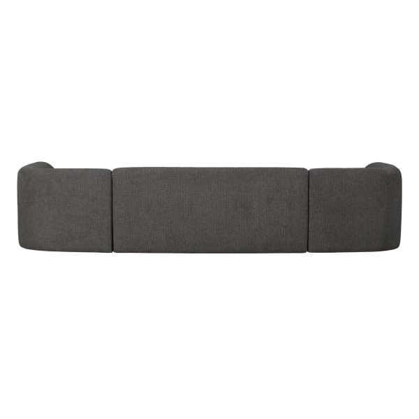 Sloping U-vorm Bank Grijs/zwart Melange