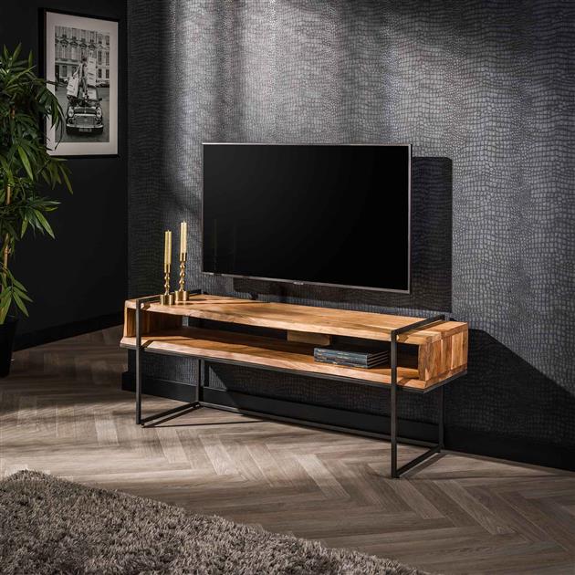 TV-meubel  open vak edge / Massief acacia naturel