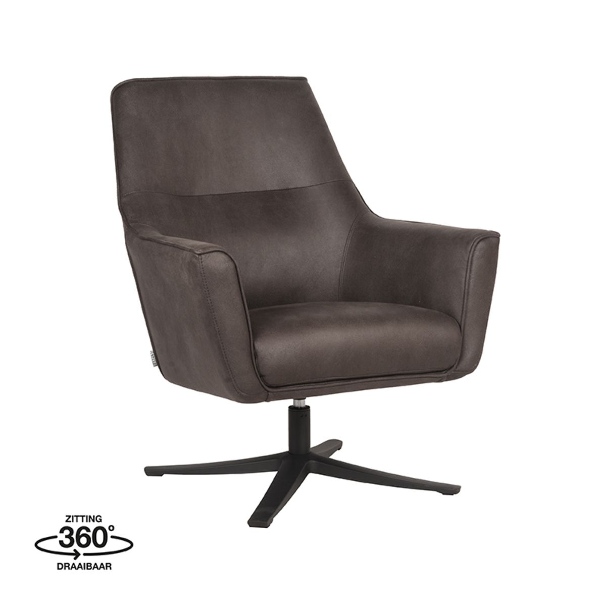 Fauteuil Tod - Antraciet - Microvezel