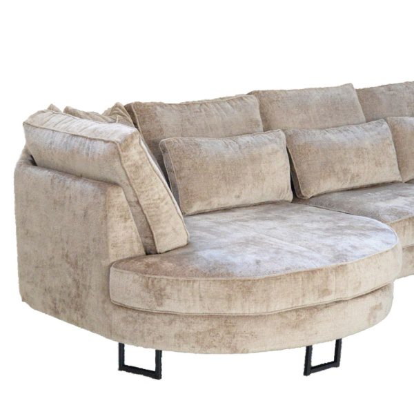 Hoekbank Pretty L Structure Velvet Beige