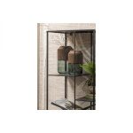 Celeste Vaas Glas/hout Blauw/groen 28x16cm