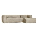 Bean Hoekbank Rechts Structure Velvet Buttermilk