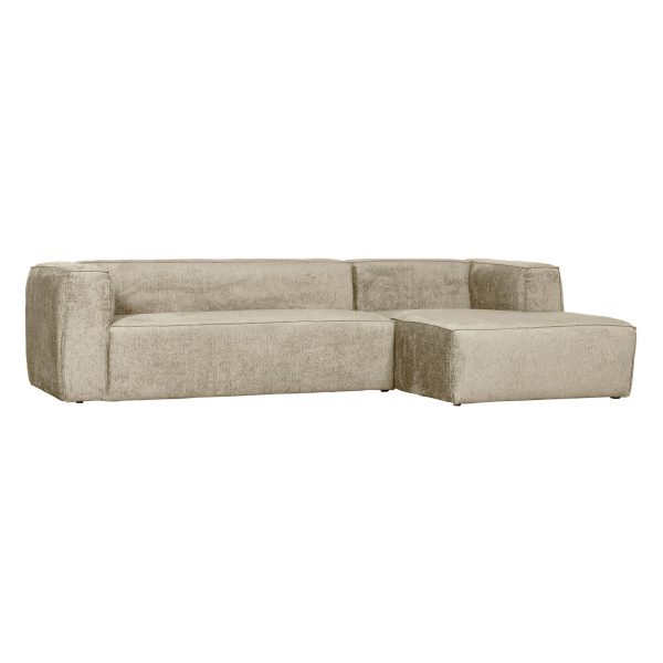Bean Hoekbank Rechts Structure Velvet Buttermilk