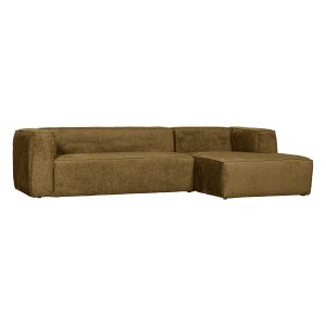 Bean Hoekbank Rechts Structure Velvet Spices