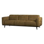 Statement 3-zits Bank 230 Cm Structure Velvet Brass