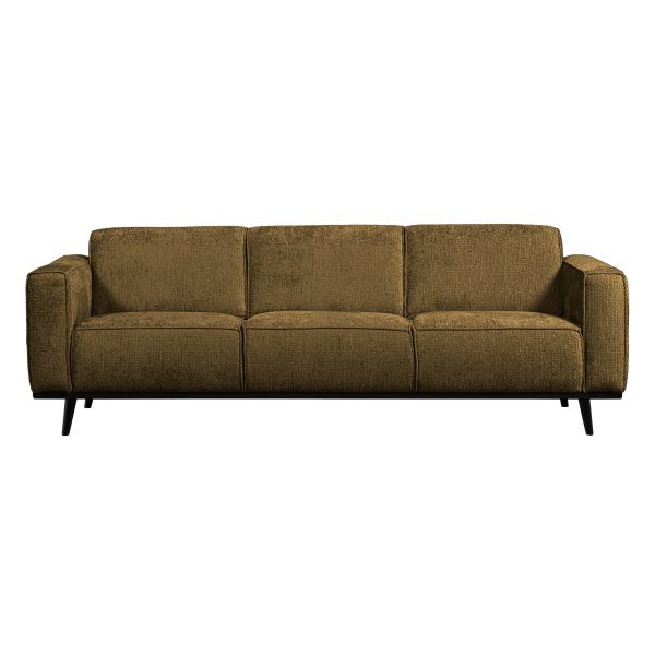 Statement 3-zits Bank 230 Cm Structure Velvet Brass